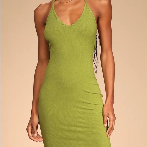 Light Green Two-Piece Bodycon Dress & Cardi Set - Picture 3 of 6